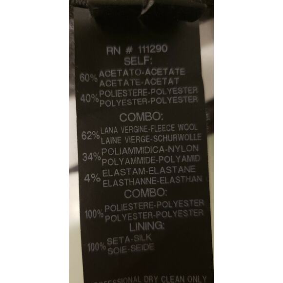 DEREK LAM Gold White Colorblock Gray Wool Blend Lace Vest Sweater Size 6 IT 42 - Picture 5 of 6